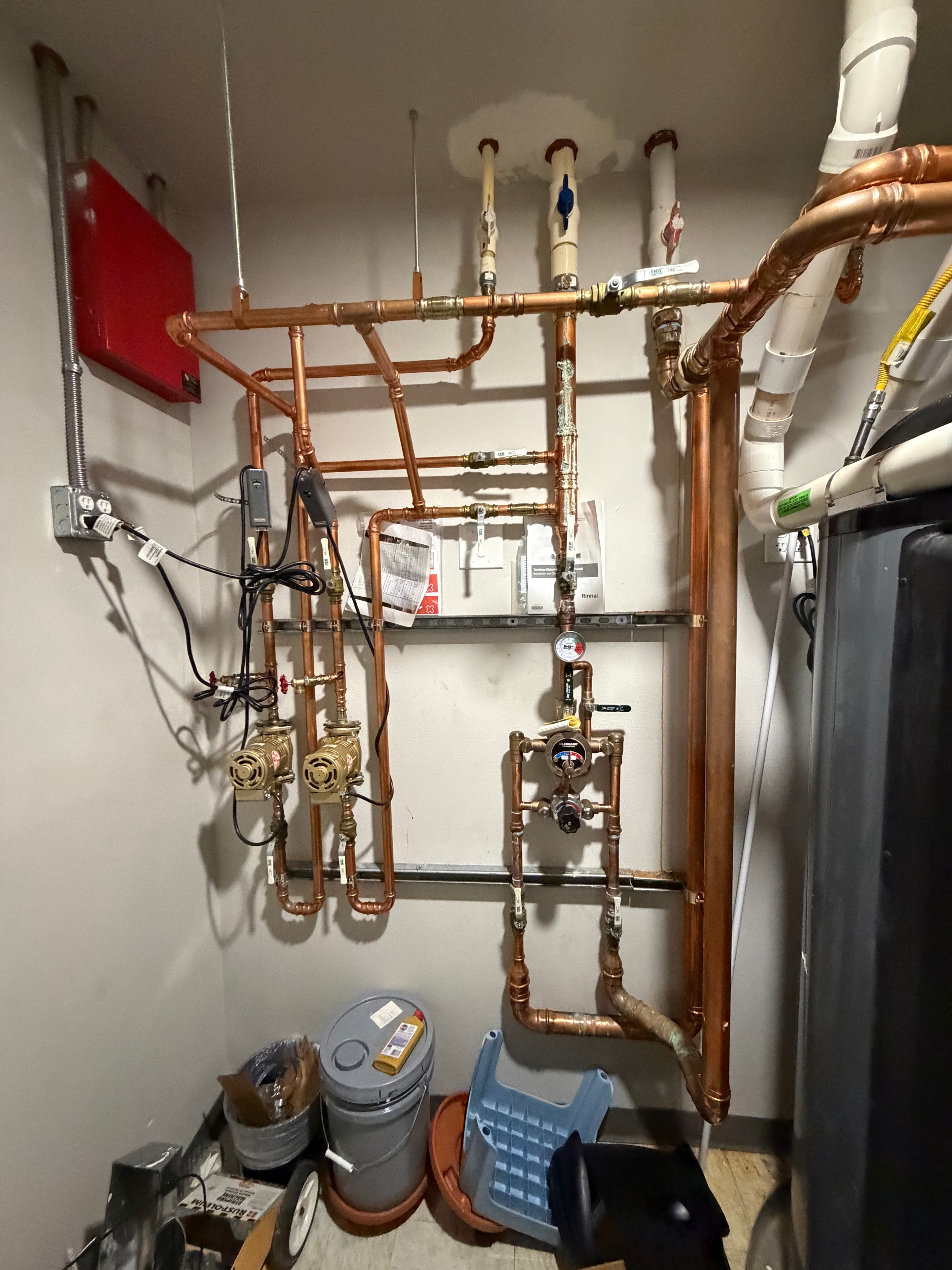 Copper repiping installation